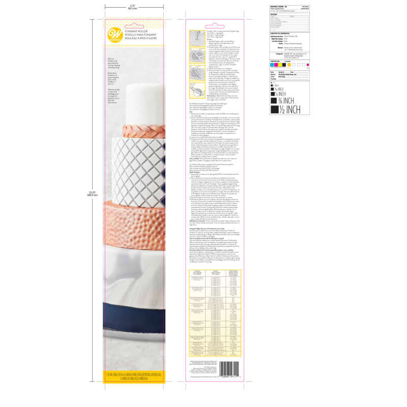 Large Fondant Roller with Guide Rings, 20-Inch image number 2