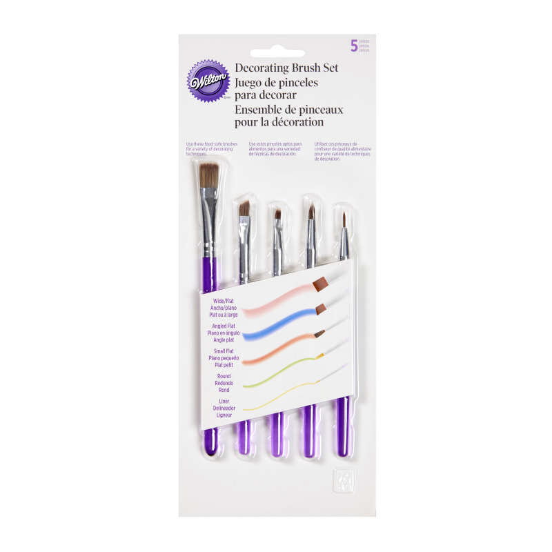 Cake Decorating Tools, 5-Piece Brush Set image number 1