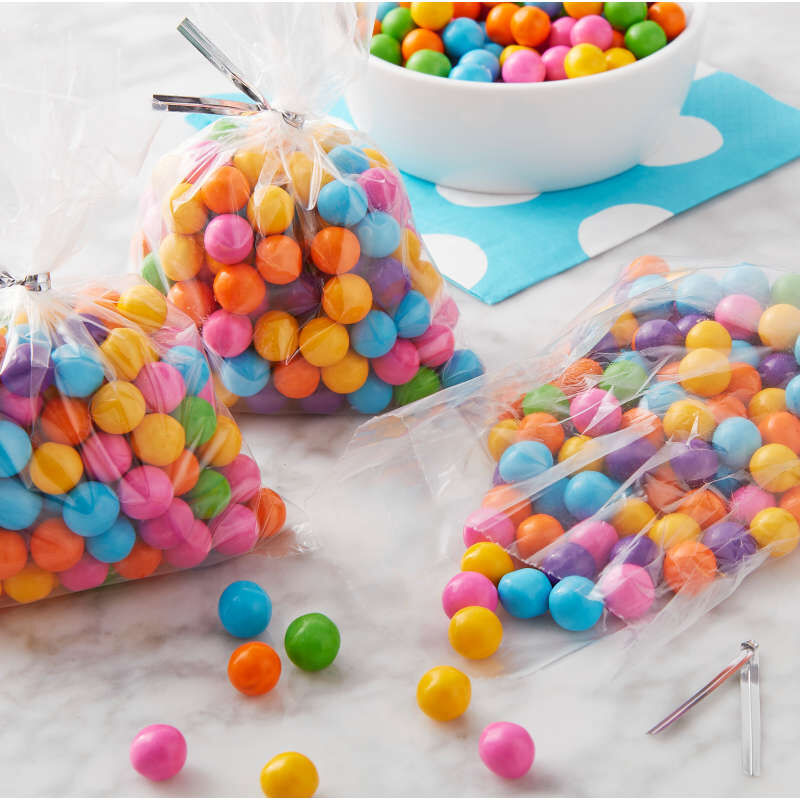Clear Tall Treat Bags, 50-Count image number 3
