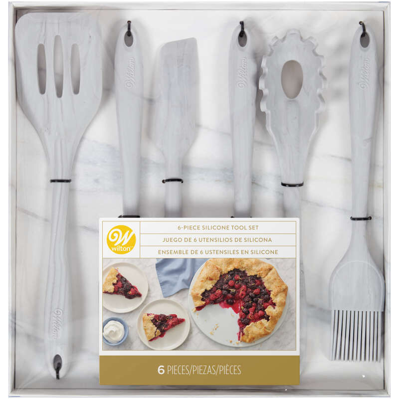 Marble Silicone Kitchen Utensils Set, 6-Piece image number 1
