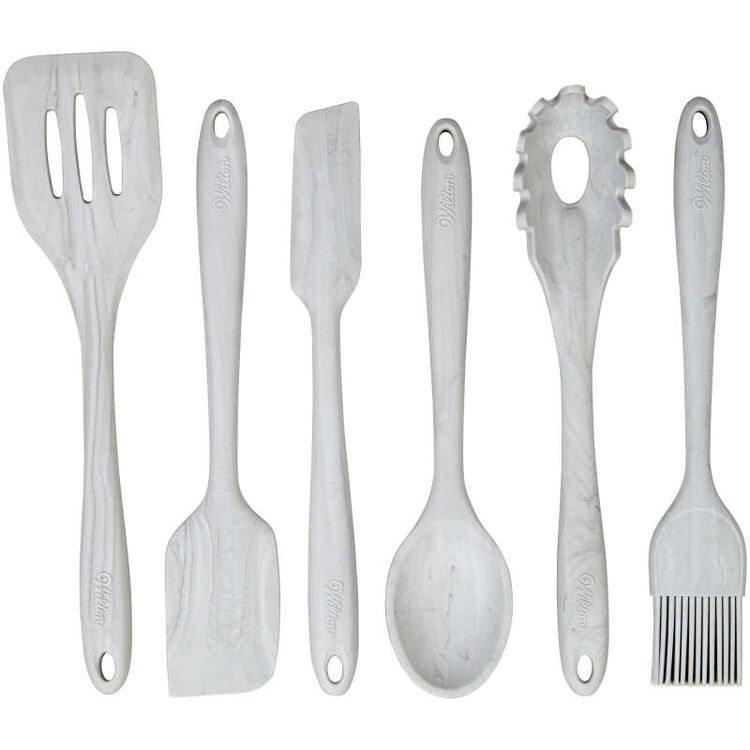 Marble Silicone Kitchen Utensils Set, 6-Piece