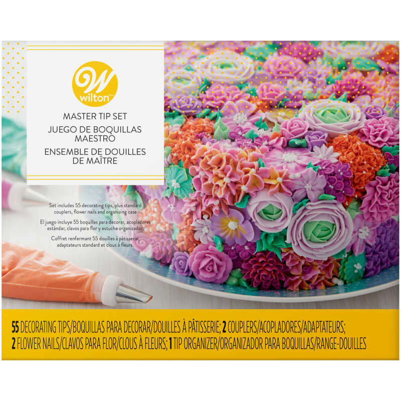 Master Cake Decorating Piping Tips Set, 55-Piece Cake and Cupcake Decorating Set image number 3