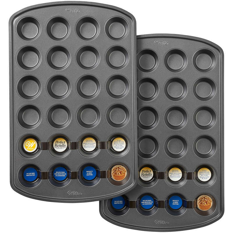 Perfect Results Premium Non-Stick Bakeware 24-Cup Mini Muffin Pan, Multipack of 2 image number 1