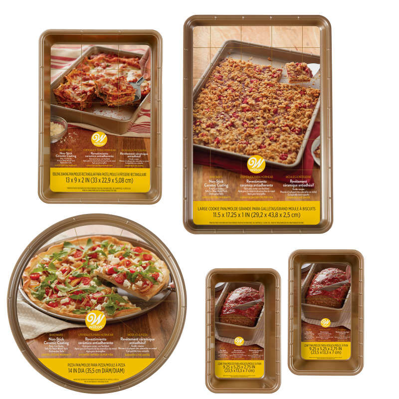 Ceramic-Coated Non-Stick Bakeware Set, Ceramic Bakeware image number 1
