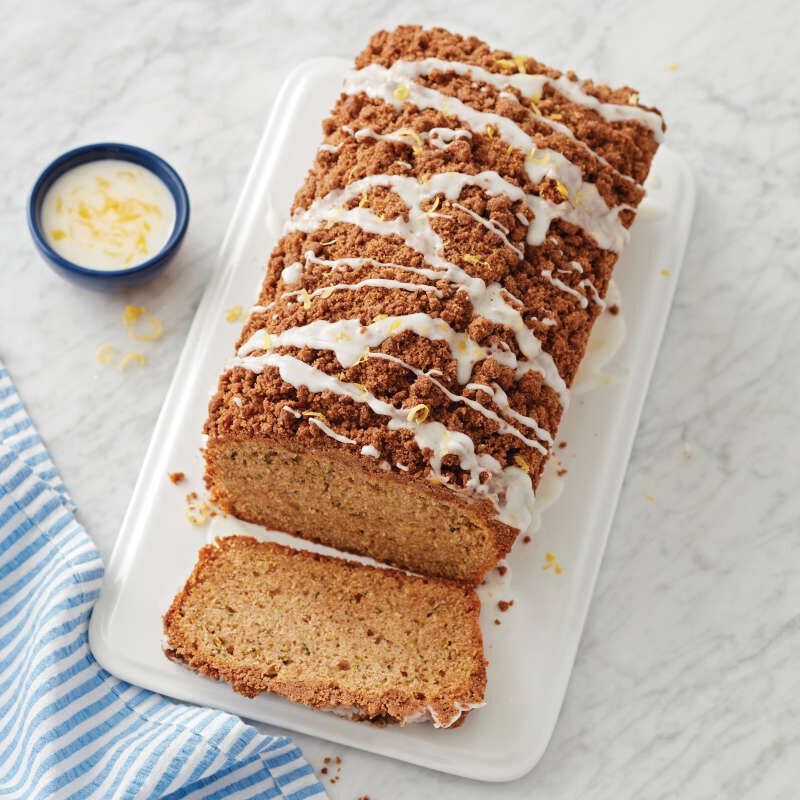 Zucchini Streusel Bread with Lemon Glaze image number 4