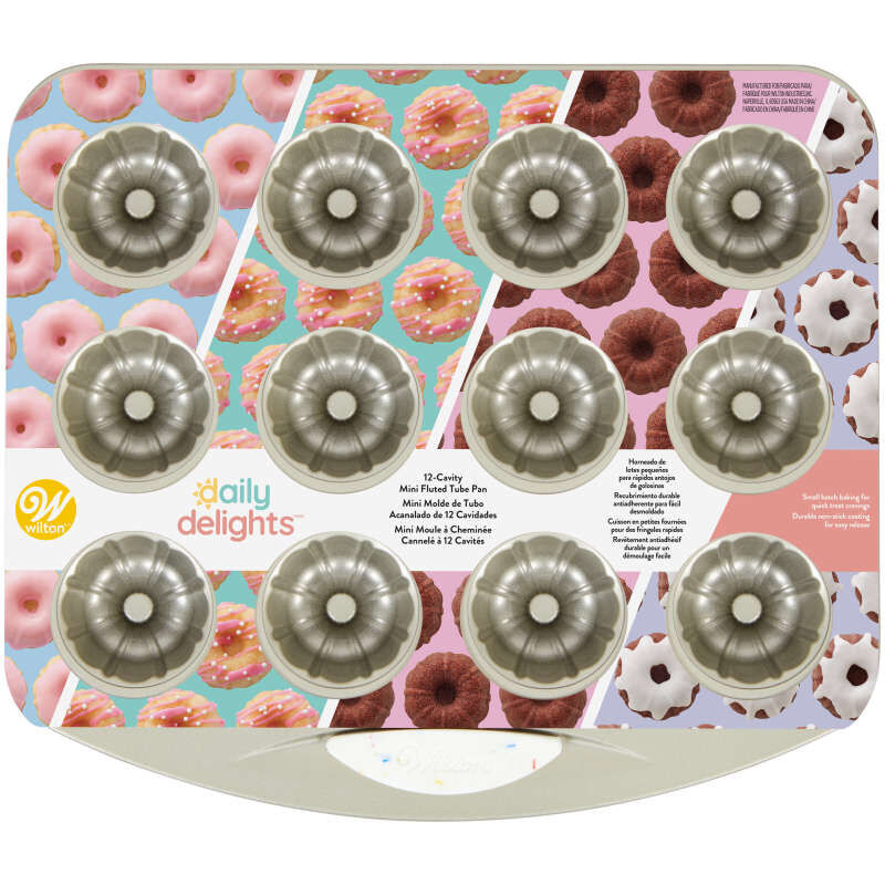 Daily Delights Non-Stick Mini Fluted Tube Pan, 12-Cavity image number 2