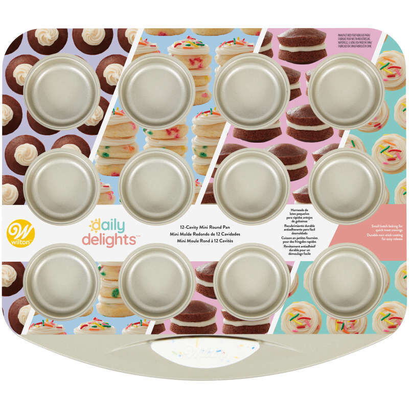 Daily Delights Non-Stick Mini Round Toaster Oven Pan, 12-Cavity image number 2