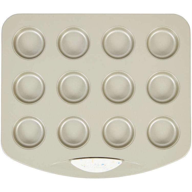 Daily Delights Non-Stick Mini Round Toaster Oven Pan, 12-Cavity