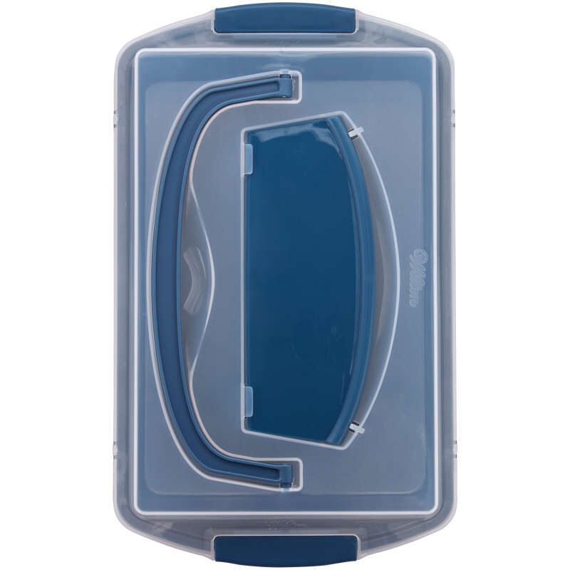 Perfect Results Oblong Cake Pan with Lid and Cutter, 3-Piece Set image number 5