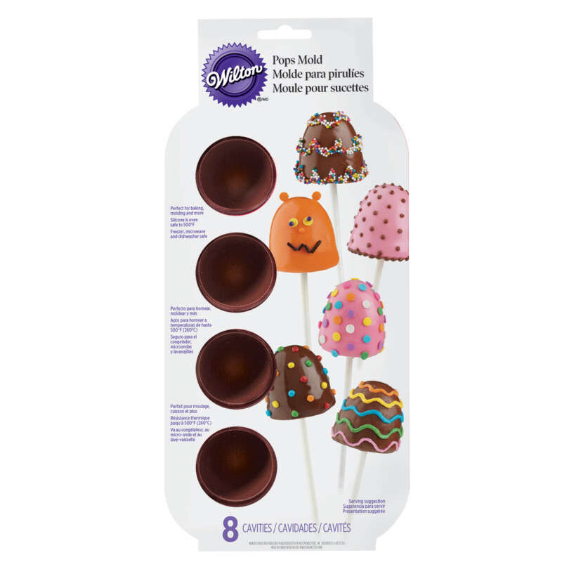 Brownie Pops Silicone Brownie and Cake Pop Molds Pan, 8-Cavity image number 1