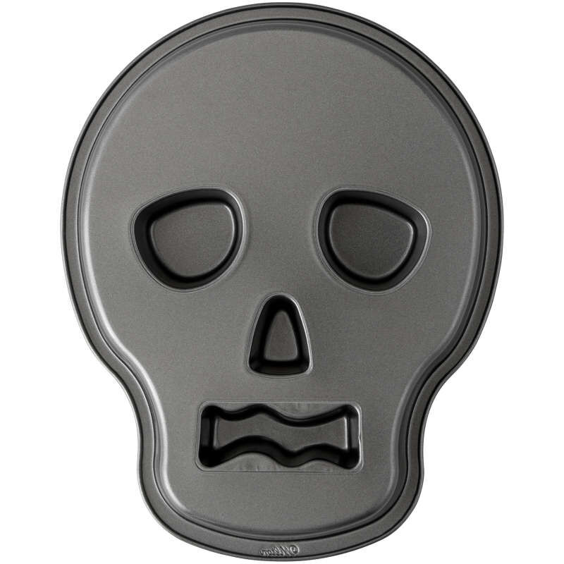 Halloween Non-Stick Skull-Shaped Cake Pan, 9.5 x 12-Inch image number 2