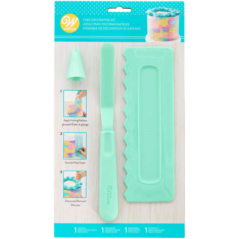 Watercolor Cake Decorating Set, 4-Piece image number 3