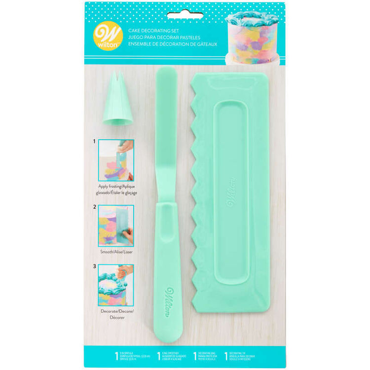 Watercolor Cake Decorating Set, 4-Piece