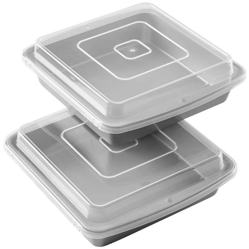 Recipe Right Non-Stick 9-Inch Square Brownie Baking Pan with Lid, Multipack of 2 image number 0