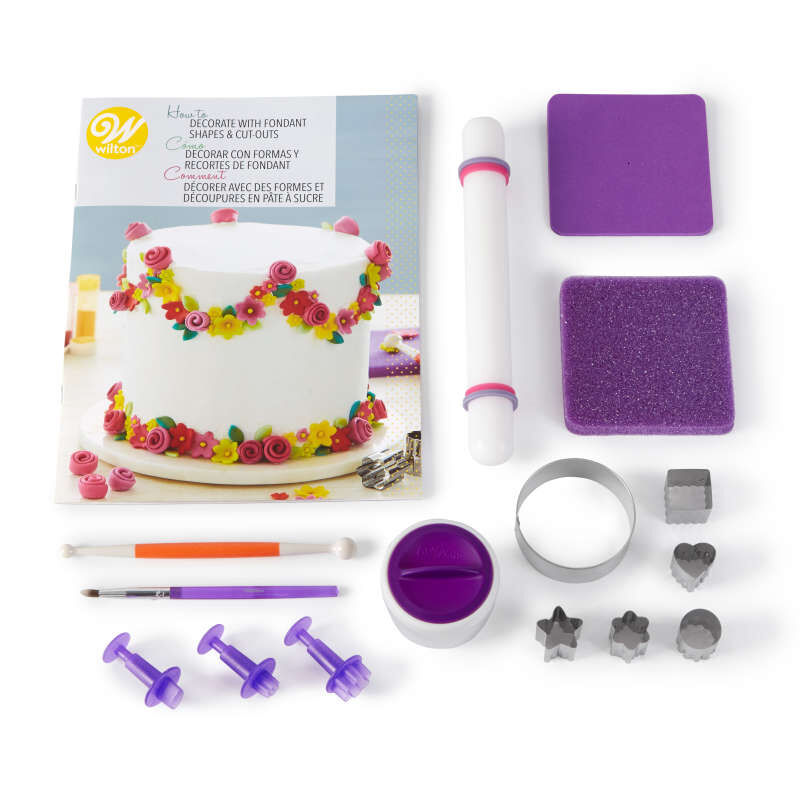 How to Decorate with Fondant Shapes and Cut-Outs Kit, 14-Piece image number 0