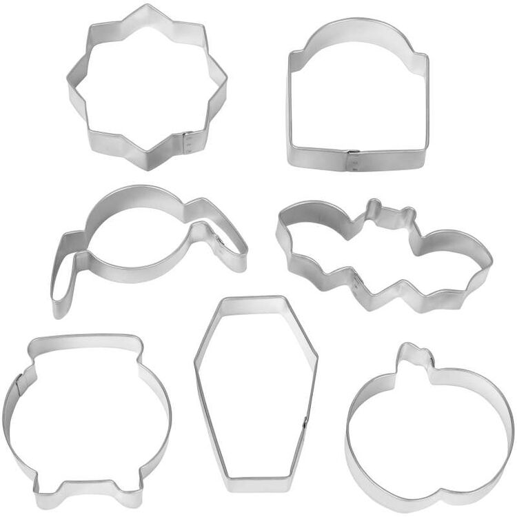 Halloween Cookie Cutters Set, 7-Piece Metal Set
