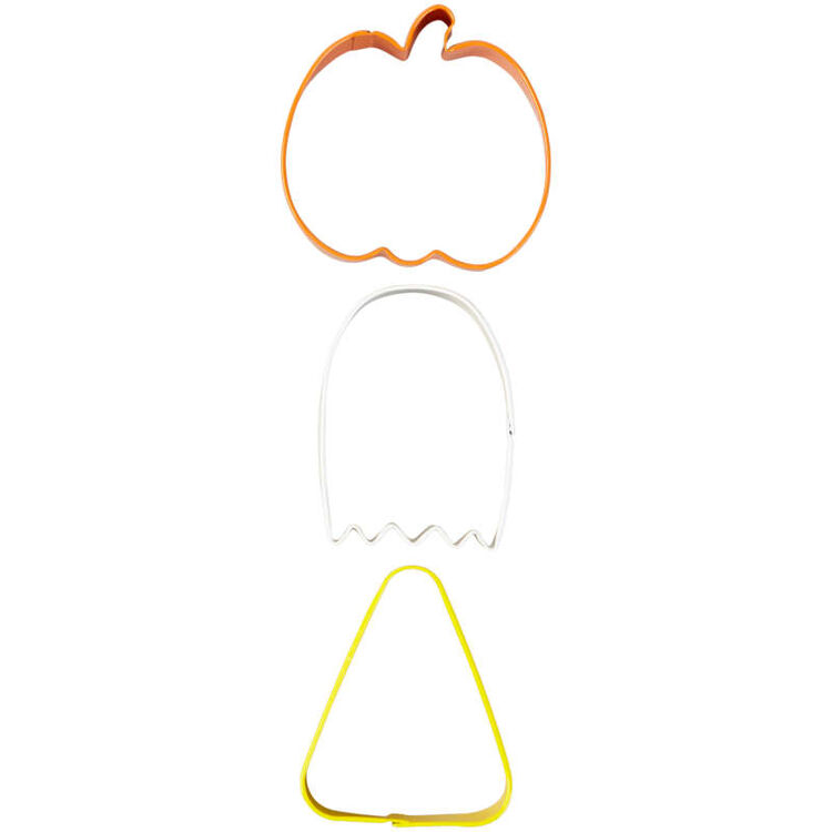Pumpkin, Ghost and Candy Corn Cookie Cutter Set, 3-Piece