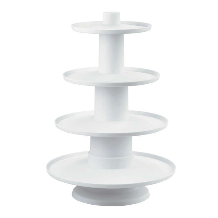 Stacked 4-Tier Cupcake and Dessert Tower