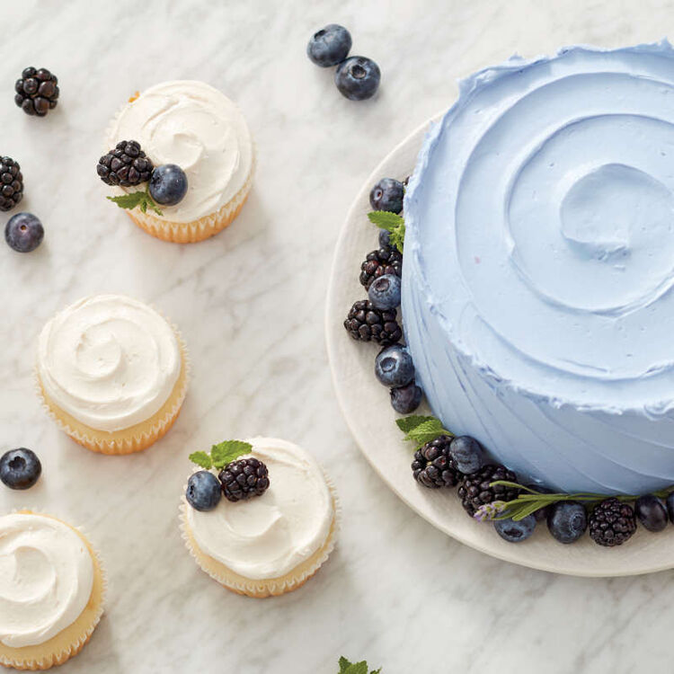 Navy Blue and Gold Icing Spatula Set, 3-Piece