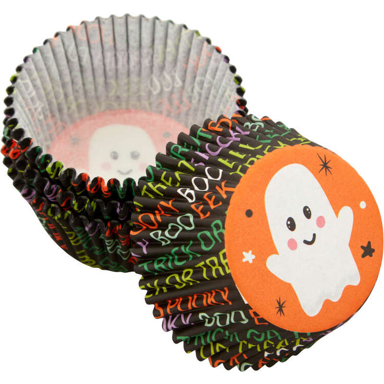 Whimsical Ghost Standard Halloween Cupcake Liners, 75-Count