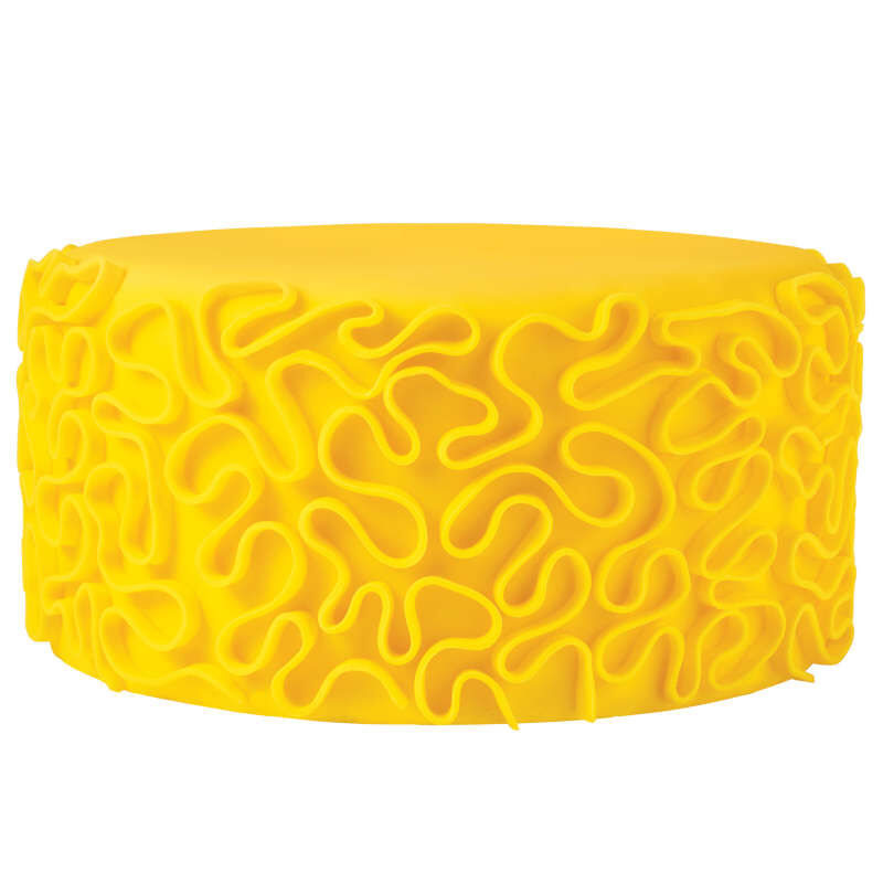 Finished Yellow Fondant Cake image number 4