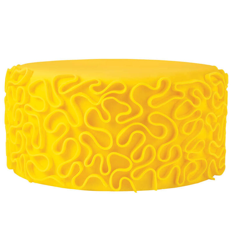 Finished Yellow Fondant Cake