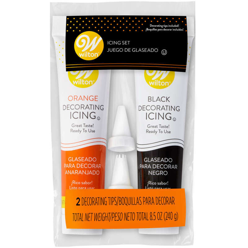 Orange and Black Icing Set, 8.5 oz. image number 1