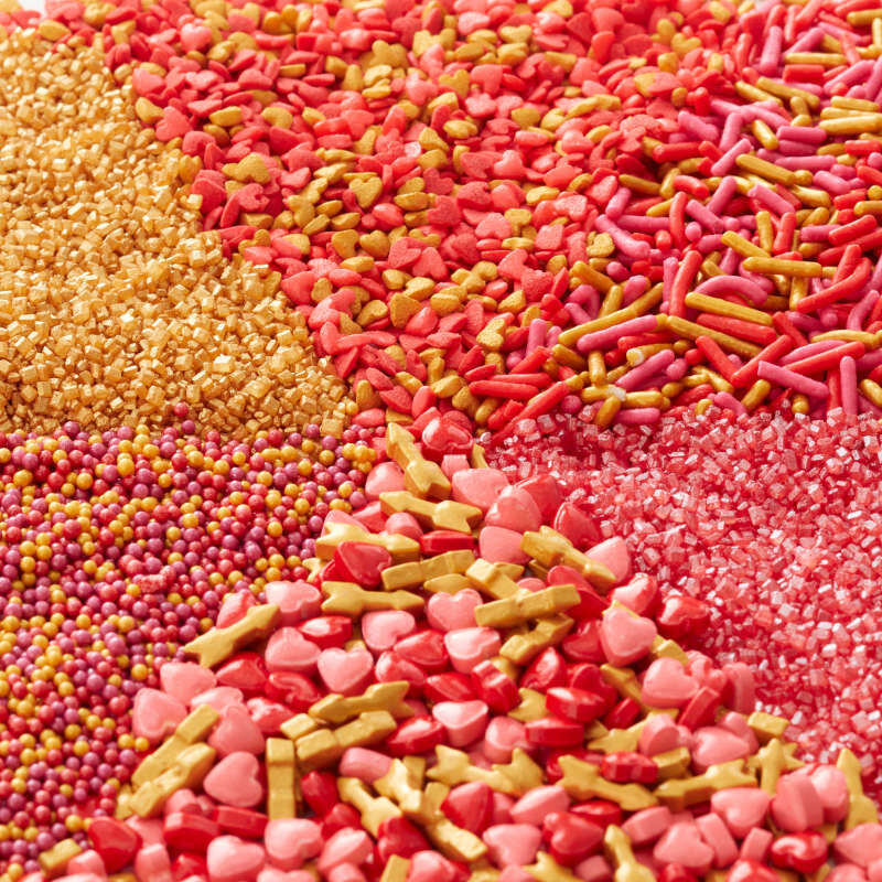 6-Cell Metallic Valentine's Day Sprinkles Mix, 6.98 oz. image number 2