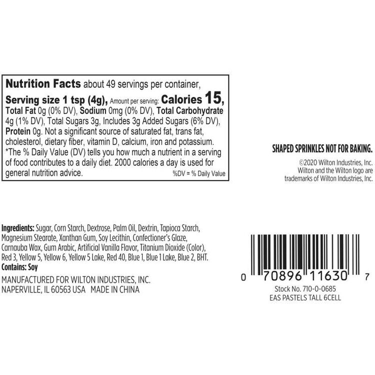 Bright and Pastel 6-Cell Easter Sprinkles Mix, 6.84 oz.
