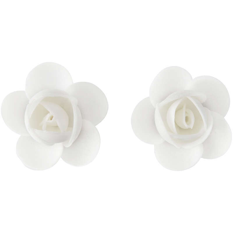 White Rose Wafer Icing Decorations, 0.35 oz. (10 Pieces) image number 2